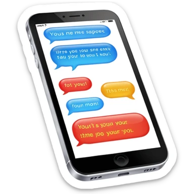 an recent iphone where we can see bubble speech on the screen sticker