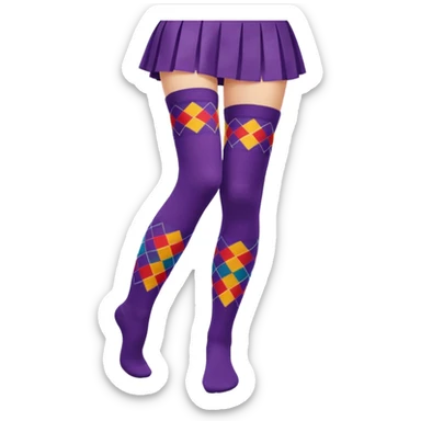 Highland dancing argyle over the knee socks sticker