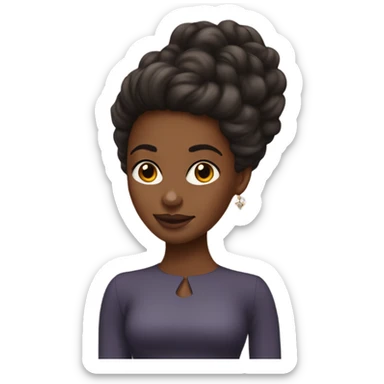 black girl brownskin wearing stilettos and her hair is short but curled at the end sticker