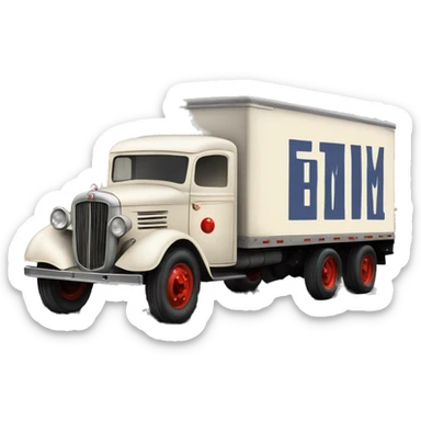 Very large 1934 moving truck sticker