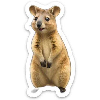 quokka wallaby　train sticker