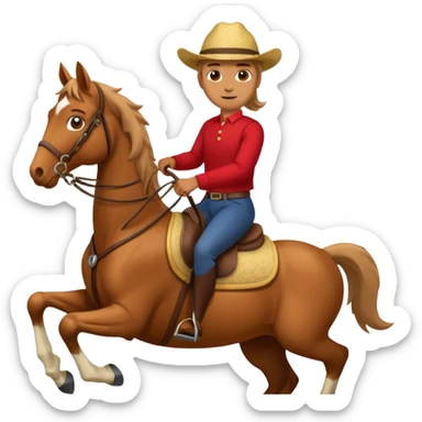 horse riding sticker
