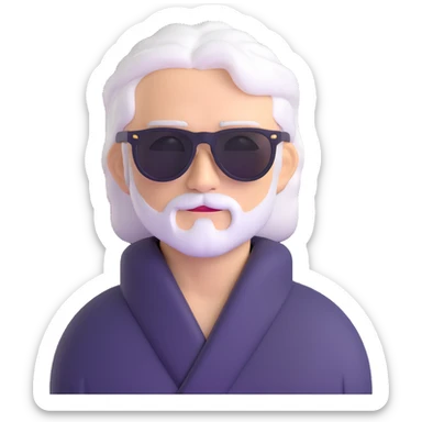 Satoru Gojo with sunglasses and white hair from Jujutsu Kaisen sticker