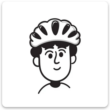 bike helmet, stupid face sticker