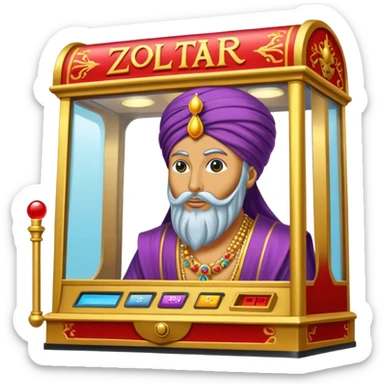 Realistic Zoltar Machine with turban sticker