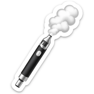 modern vape pen with vapor cloud sticker