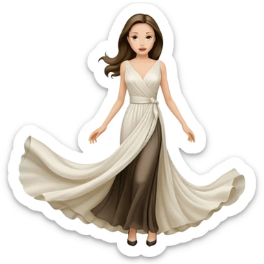 Angelina Jolie, white dress sticker
