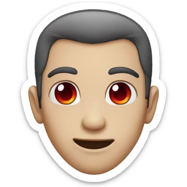 Vampire with heart eyes sticker