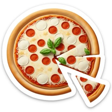 Una scritta Polvere di stelle fatta a pizza sticker