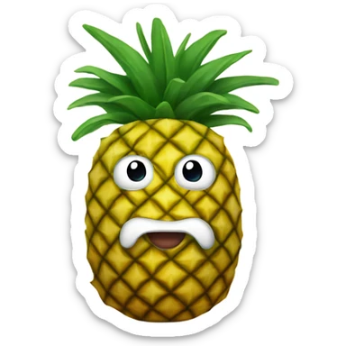 pineapple with a beanie sticker