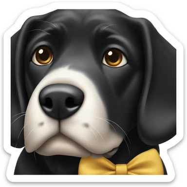 black lab woth bow sticker