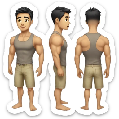 buffed-asian-guy sticker
