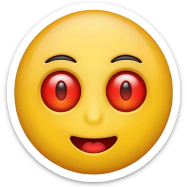 Yellow emoji that’s high with red eyes and barely open, like he’s trippin  sticker