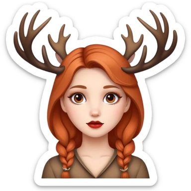 Girly deer with a lot of make up  sticker