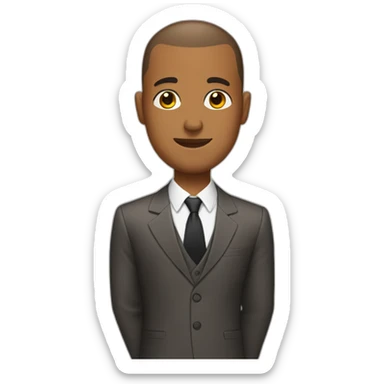 brown guy with buzzcut wearing an expensive suit sticker