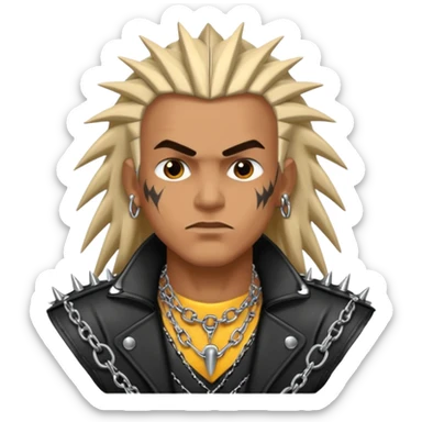 heavy metal man sticker