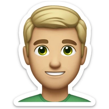 light skinned Caucasian male, green eyes, and light stubble sticker