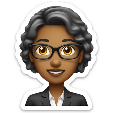 Zoomer young Banker Lady sticker