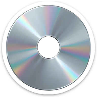 diamond CD emoji in minimalist style with a diagonal scratch sticker