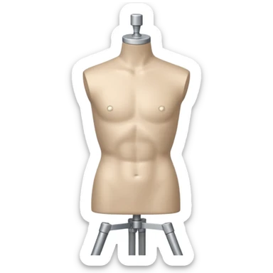  mannequin torso for male on tripod sticker