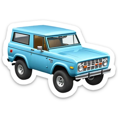 light blue 1976 bronco sticker
