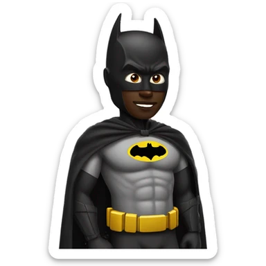 Kenyan man dressed as batman sticker