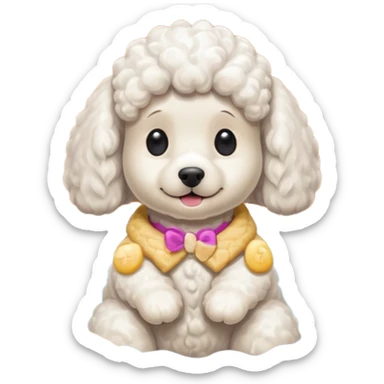 Poodle in sauna sticker