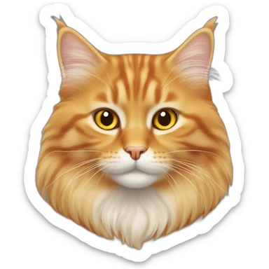 orange Siberian cat sticker