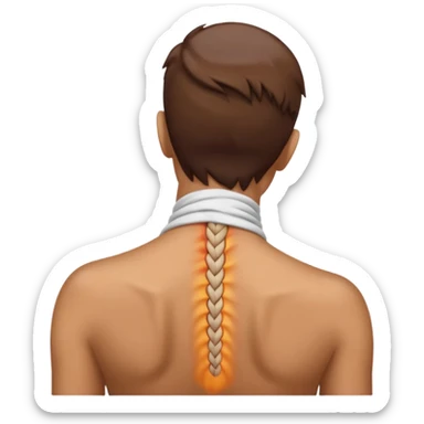 pain emerging from the back neck sticker