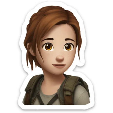 Ellie the last of us Little bit dezoom sticker