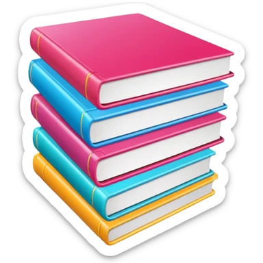 Modern books and magazines sticker