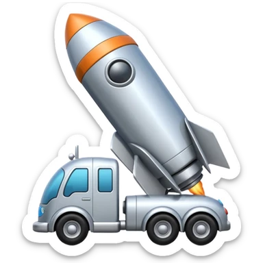  Flintstones futuristic rocket-powered tall robot moving van launch vehicle  sticker