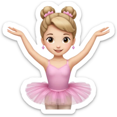 ballet bun princes straight pose sticker