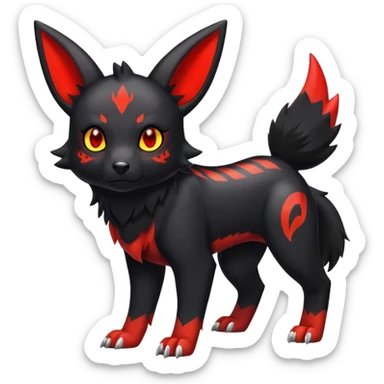 Guilmon-Houndour-Umbreon-hybrid sticker