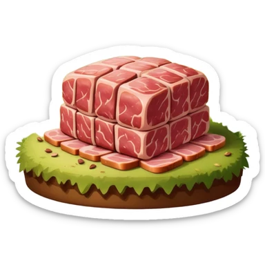Rembrandt style spam meat countryside landscape  sticker