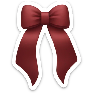 Dark red iPhone bow sticker