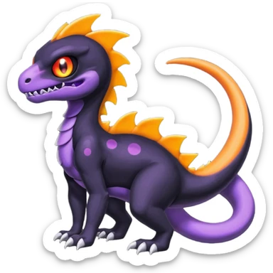 Shiny Duskull-Salandit-Umbreon-Charmeleon-Fakémon-hybrid-creature (full body)  sticker