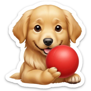 Dogie with ball sticker