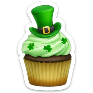 Happy st Patrick’s day cupcake sticker
