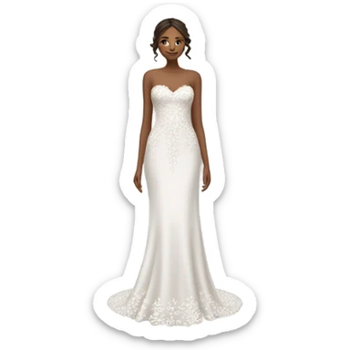 Wedding dress beautiful finish with daisy  sticker