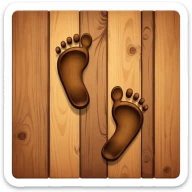 Footprints on a floor  sticker