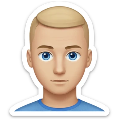 Guy in 20/30s with dirty blonde buzzcut and blue eyes (like rafe Cameron/drew starkey) sticker
