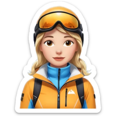 Woman Skiing, Background Matterhorn Matterhorn sticker