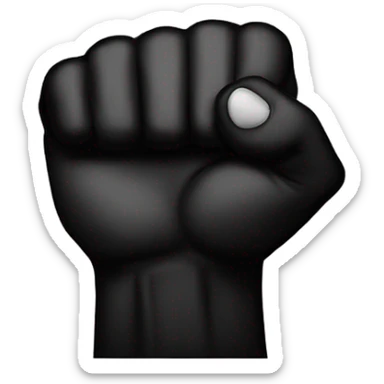 One Black fist  sticker
