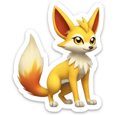  Fennekin-Quilava-Fakemon Full body sticker