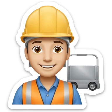 build me a personalized emoji whee it's a smart cart for grocery and a latino looking face that works as jack of all trades or wearing different hants sticker