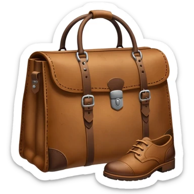 an old bag shoes traces
 sticker