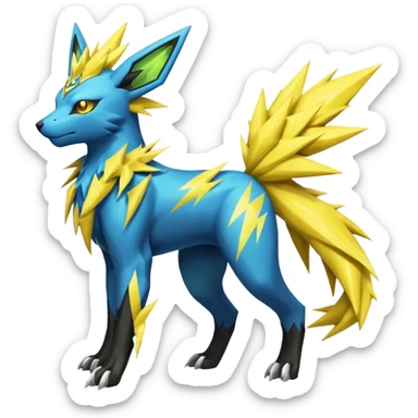 Zygarde-Electrike-Jolteon-Manectric-Fakémon-fusion, full body sticker