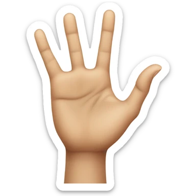 a hand making a w sticker