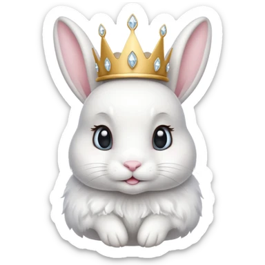 Rabbit King – fluffy white bunny with a small diamond tiara.
 sticker